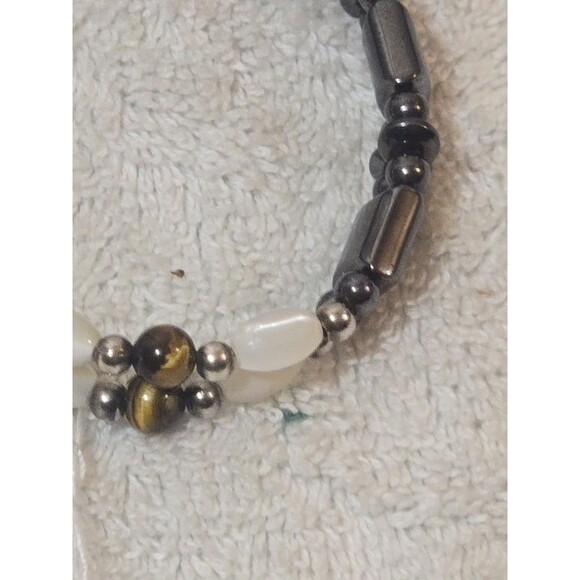Vintage Magnetic Hematite 7” Bracelet Unisex Extra Super Strong Magnet Tiger Eye - Picture 6 of 8